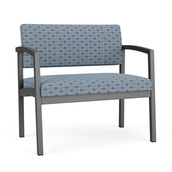 Lesro Lenox Steel Bariatric Chair Metal Frame, Charcoal, RS Rain Song Upholstery LS1401 - main